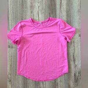 Lululemon High Neck Running and Training shirt- POW Pink
